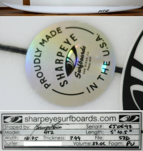 SHARP EYE シャープアイサーフボード HT2 中古ショートボード 5`10
 condition-2 No.96291639