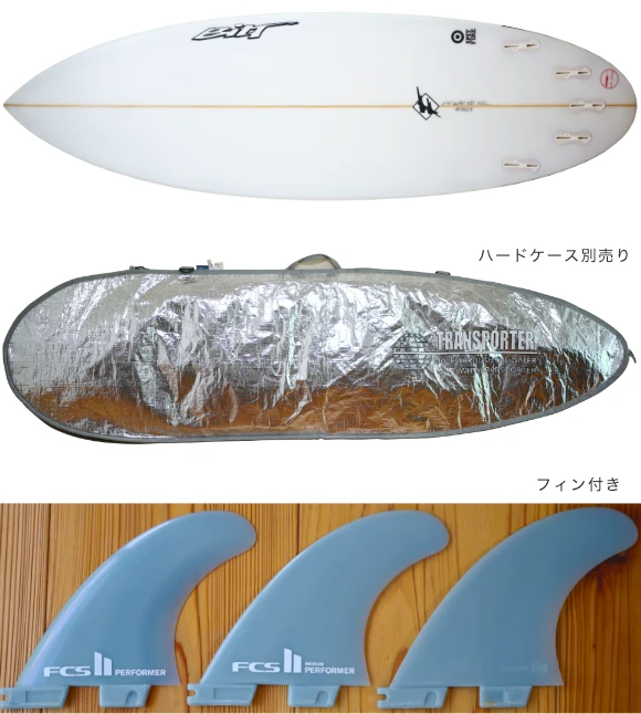 BILT ビルト SPIT FIRE スピットファイヤー 5FIN 中古ショートボード 5`10 fin/ハードケース No.96291650